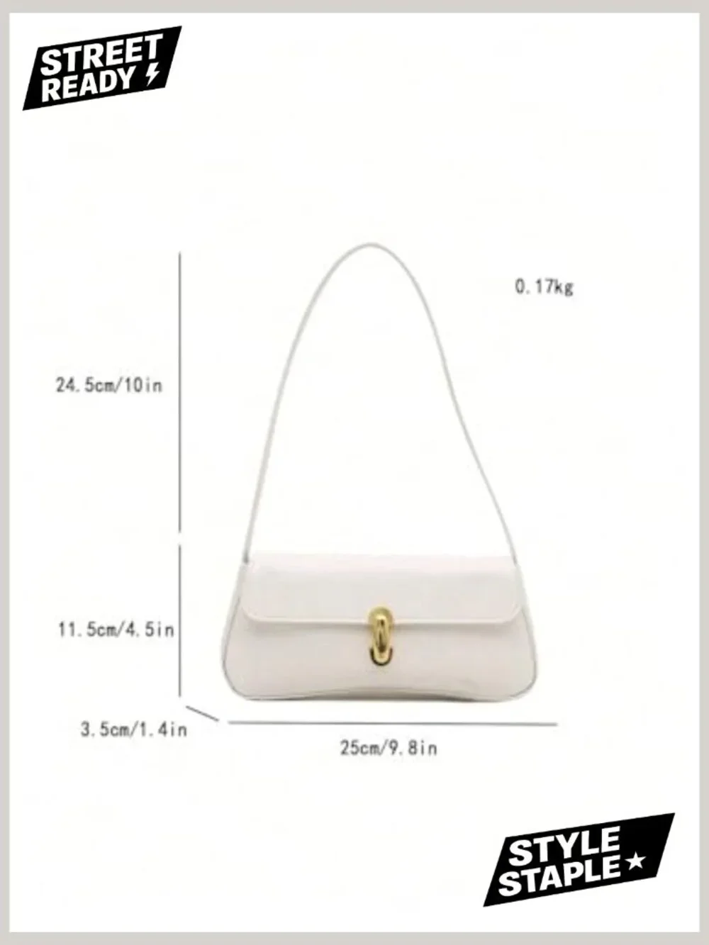 Patent Leather Shoulder Bag Y2k Mini Handbag Shiny Underarm Purse Twist Lock - Picture 6 of 6